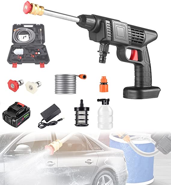 Rechargeable Wireless Car Wash Machine – Cordless High-Pressure Spray Gun