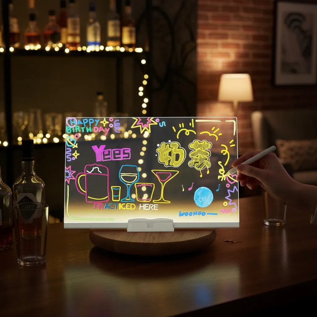 LED Acrylic Illuminated Magic Board With 7 Color ( Size 30*20cm)