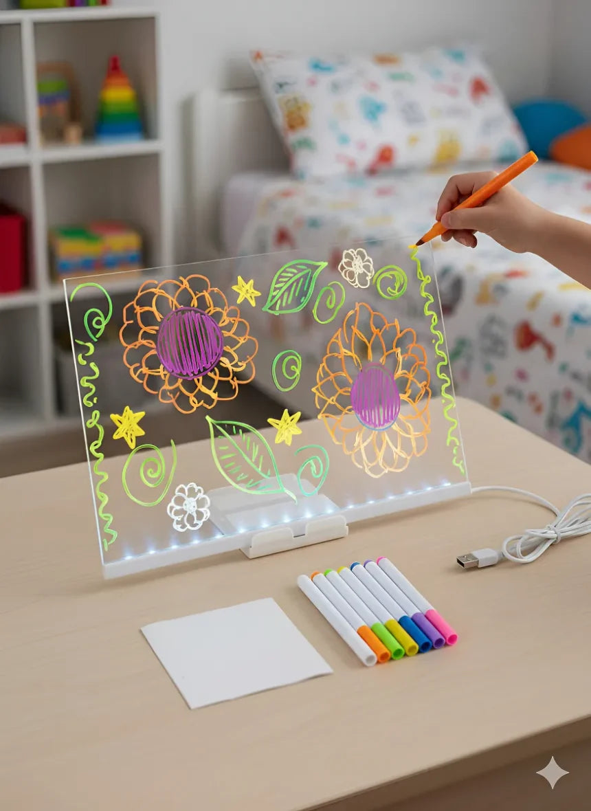 LED Acrylic Illuminated Magic Board With 7 Color ( Size 30*20cm)