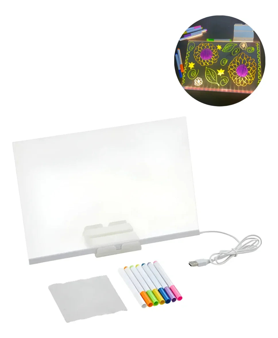 LED Acrylic Illuminated Magic Board With 7 Color ( Size 30*20cm)