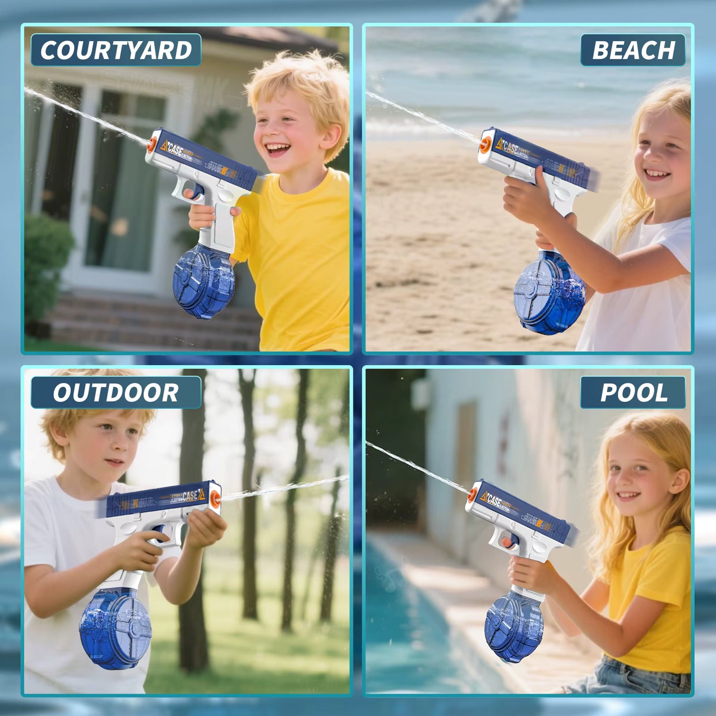 Electric Water Gun Automatic Squirt Gun for Kids and Adults, 26 FT Long Range Water Pistol for Pool Beach Outdoor Play